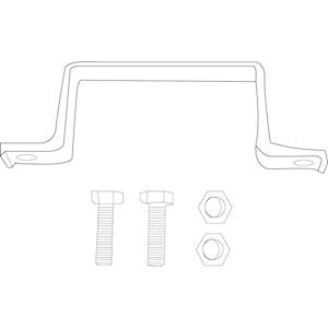 Bride de fixation pour mât 80x40mm et rails de fixation.