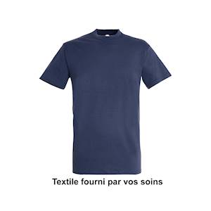 Impression directe sur t-shirt couleur 100% coton fourni par vos soins